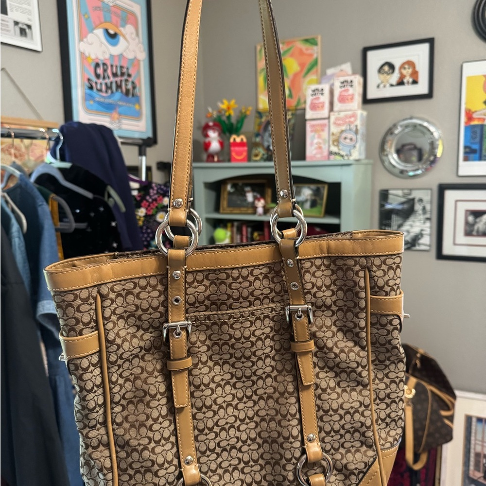 Vintage Coach Tan Tote Bag